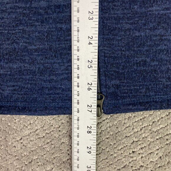 Johnnie-O Tahoe Fleece Vest Men's Medium Admiral Blue Full Zip JMVT1100 - Picture 13 of 14